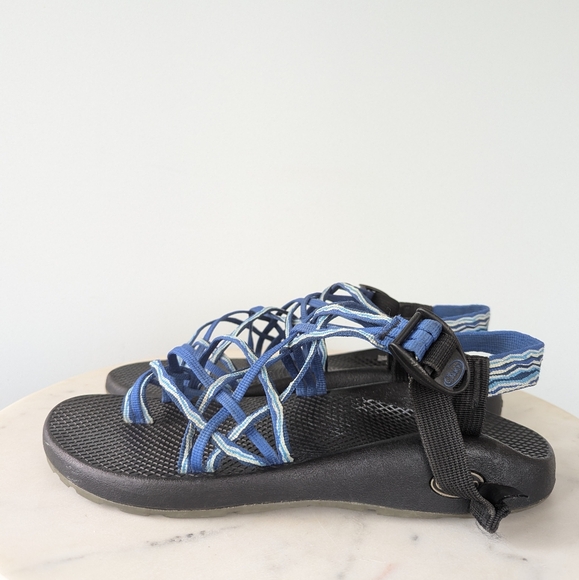 Chaco Women's ZX/3 Blue Strappy Outdoor Adventure Sandals - Picture 8 of 10